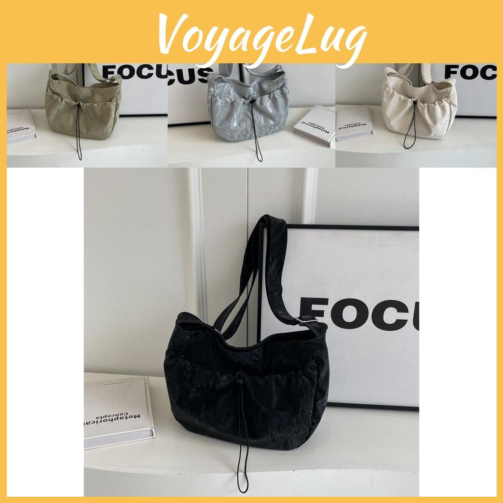 Spacious Drawstring Bucket Bag For Women Trendy Casual Tote Bag In Elegant Colors