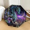 1pc Fantasy Dragon Moon Night Art Print Umbrella with Plastic Handle,Suitable for All Seasons Home Travel Outdoor UmbrellaDD1588