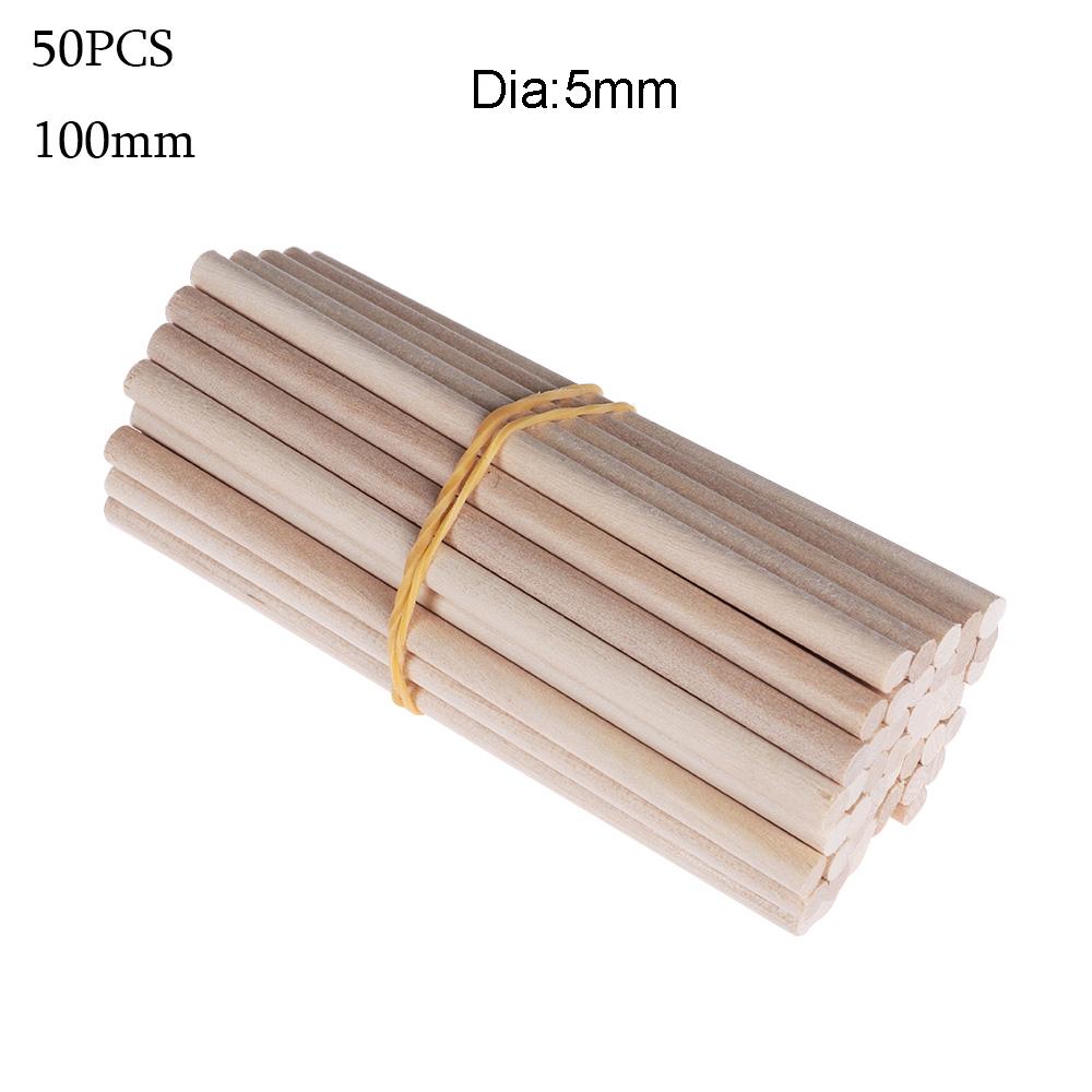 10/50 Peças Varetas de Madeira Redondas de Pinho Varetas de Contagem Brinquedos Educativos Cavilha Durável Para Construção de Modelo Marcenaria Artesanato DIY Ferramentas