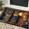 Vintage Library Rug for Study RoomBookshelf Patterned Carpets,Classic Home Decor Elements Anti slip carpet can be machine washed