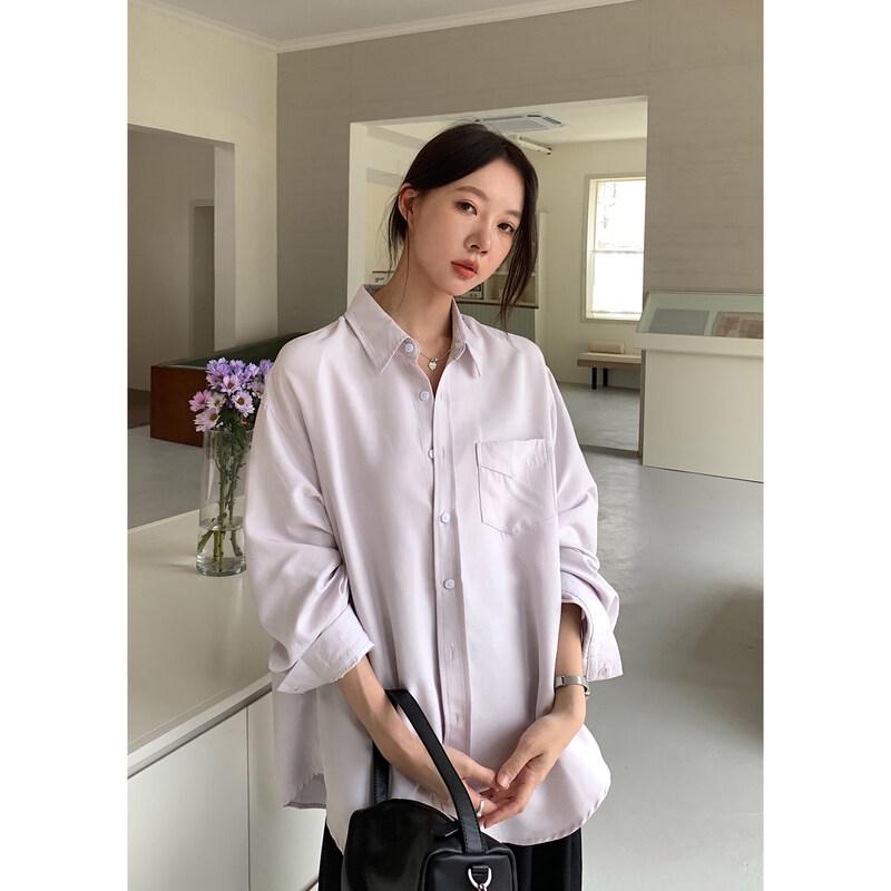 ICH MODE Women s Relaxed Fit Draped Sun Protection Shirt L