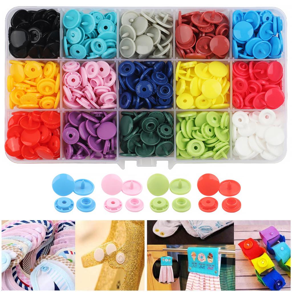 Snap Kit Plastic T5 Garment Multicolor Professional Resin Kit Round DIY Seamless Button for Sewing Fabric Garment Making