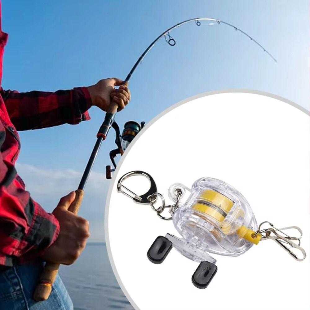 Quick Hanging Fishing Reel Key Chain Retractable Fly Fishing Key Ring Tackle Gifts