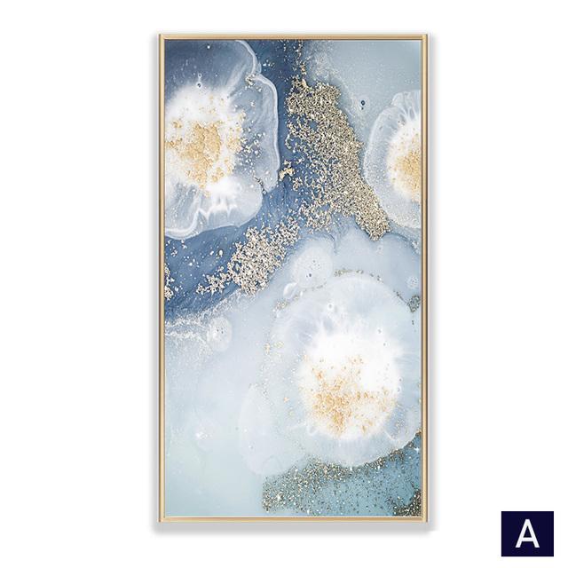 

Современный абстрактный плакат из золотой фольги с геометрическим небом, мрамором, настенной живописью на холсте, печатью, изображением для гостиной, украшения дома 60cm×170cm NoFrame