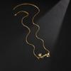 Atoztide Gepersonaliseerde Custom Naam Kettingen Kroon Hart Roestvrij Staal Hanger Mes Ketting voor Vrouwen Kerst Sieraden Cadeau