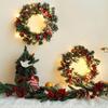 Christmas Wreath for Front Door Artificial Pine Wreath with Berries/Pinecones/Flowers for Holiday Indoor Outdoor Wall Window Porch Decor