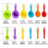 Colorful 12-Piece Kitchen Baking Set: Graduated Measuring Spoons and Cups for Flour, Milk Powder, and Seasonings