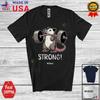 Strong Lovely Custom Name Opossum Workout Weightlifting Body Building T-Shirt