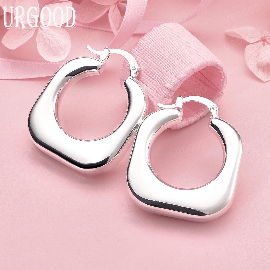 Модные квадратные серьги-пусеты из стерлингового серебра 925 пробы, свадебные украшения