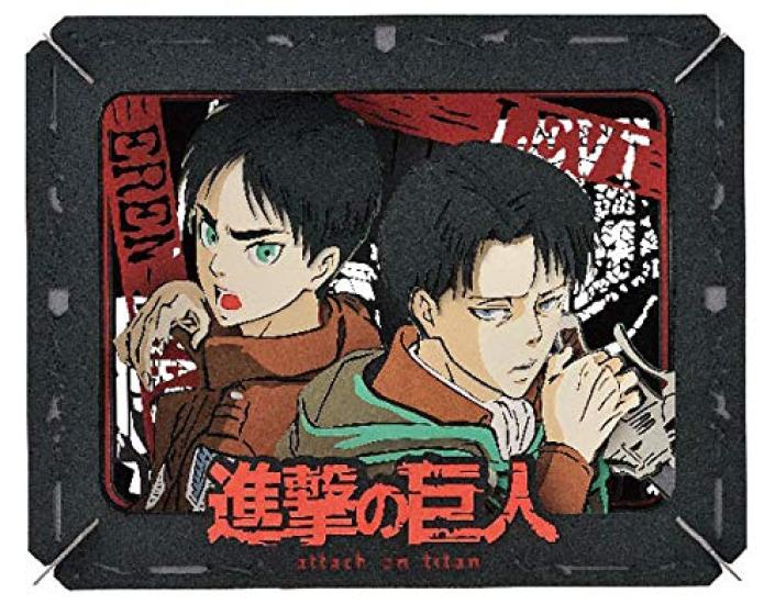 Ensky Attack On Titan Eren and Approximately H100 X W80 X Paper PT-175 Levi, D42mm,