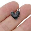 10Pcs Silver Plated Enamel Red Heart Charms Pendant For Jewelry Making Earrings Bracelet Necklace Accessories Diy Findings