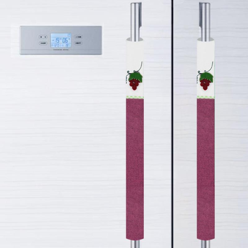 2pcs Fridge Handle Covers Microwave Oven Dishwasher Door Handle Cover Gloves Refrigerator Gloves Oven Cover