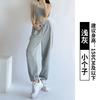 White Gray Velvet Sweatpants Women's Pants Autumn and Winter New Casual and Thin Leggings Sweatpants Loose Small Wide-leg Pants