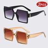 Protective Glasses 1/2pcs Vintage Large Frame Square Sunglasses Women Brand Big Frame Female Glasses Fashion Gradient Eyeglasses