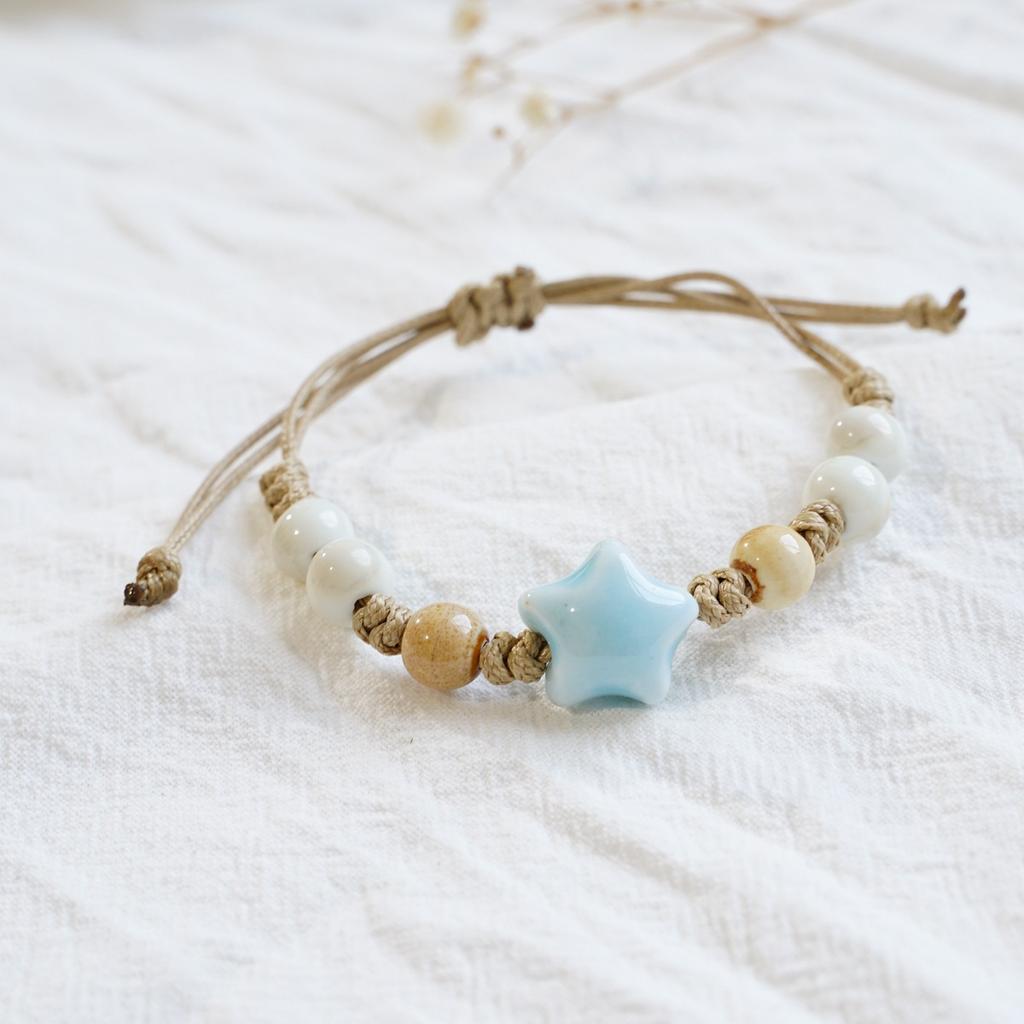 Original Jingde Ceramic Bracelet Batch Goods Raw Star Bracelet Textured Street Stall Wholesale Jewelry