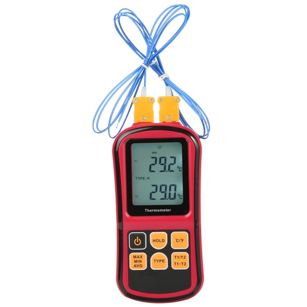 Digital Thermometer GM1312 for Thermocouple Types J K T E R S N with Wide Range Temperature Measurement and LCD Display