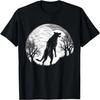 Werwolf Heulender Mond Gruselig Vintage Grafik Herren Damen Kinder T-Shirt