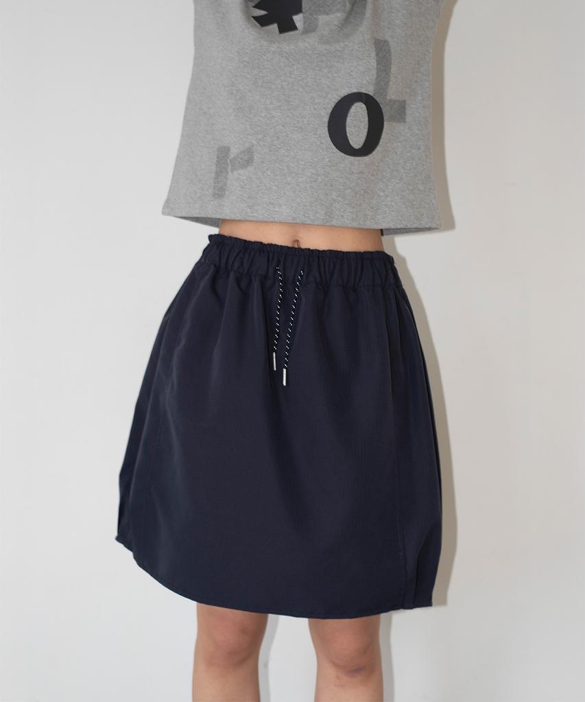 Onseuka Nylon Balloon Skirt (Navy)