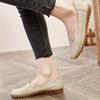 Women's Solid Color Flat Loafers, Casual Slip On Soft Sole Shoes, Lightweight & Comfortable Shoes