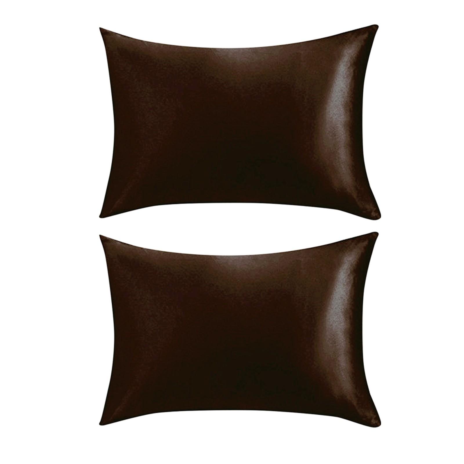 

Набор из 2 однотонных шелковых наволочек, наволочки стандартного размера One Size