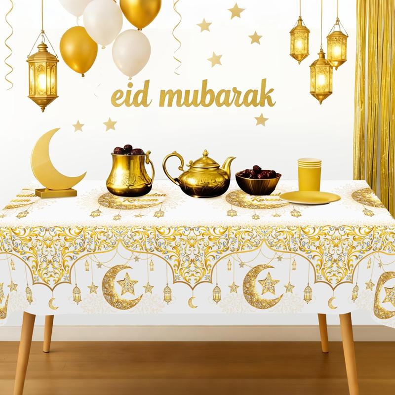 Ramadan Decor Tablecloth EID Mubarak Decor For Home 2026 Ramadan Kareem Islamic Muslim Party Eid Al Adha Gifts Happy Eid Al Fitr