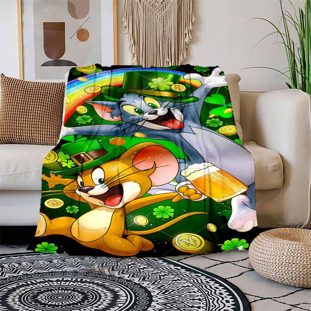

Tom & Jerry St. Patrick s Day Celebration Phone WallpaperBlanket Flannel Throw Blanket for Sofa, Bed, Travel, Camping, Office 100x150cm