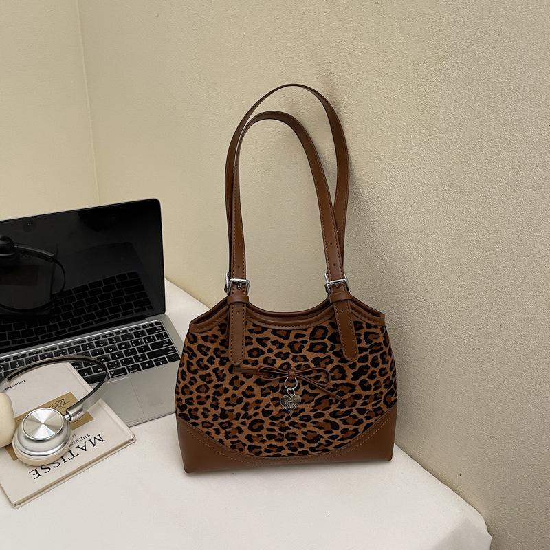 Today's popular high-end leopard print underarm bag women's new versatile fashion shoulder tote bag