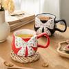 Original Style, Small Fresh And Exquisite Girl'S Heart, Small Floral Bow, High-Value Coffee Cup
