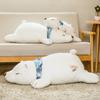 Cute Soft Pudding Polar Bear Plush Toy for Kids Girl Sofa Pillow Stuffed Animal Toy Pillow,Birthday Gift Plushies Toy Polar Bear