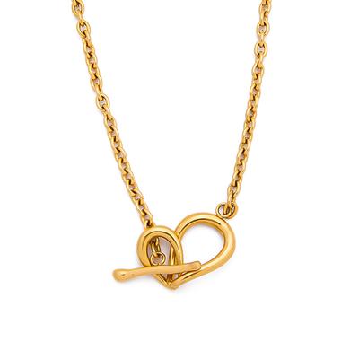 Youthway Minimalist Stainless Steel  Gold Color Plate Necklace Rustproof Women'S Jewelry Daily, Party Fashion Necklace