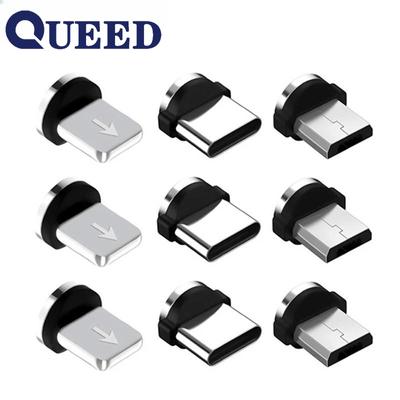 3/5 Pieces. 360 Degree Rotating Magnetic Tips for Mobile Phone Spare Parts, Easy To Operate, Durable Converter Charging Cable Adapter