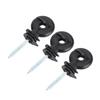 100Pcs Black Screw In Wood Post Ring Insulators for Electric Fencing Poly Wire Or Tape