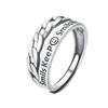 Bague de Mode Rétro pour Hommes Anneau Simple Ins Hip Hop Index d'Étudiants Ouverte Réglable Personnalité Garçons Bague pour Dames
