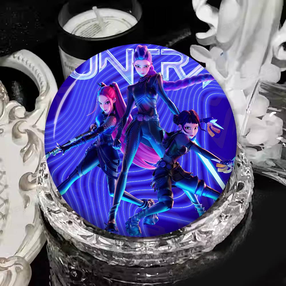 Kpop D-Demon H-Hunter New Brooches Soft Button Pin Funny Silly Gnarpy on A Skateboard Meme Badge Gamer Collection Gifts