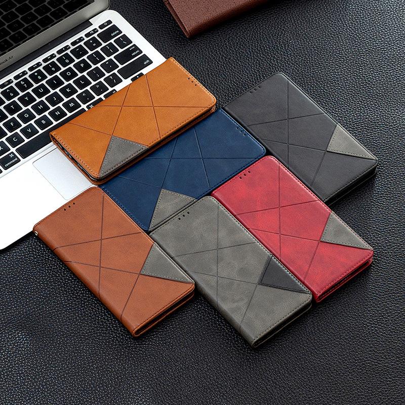 Applicable To Apple 13promax New Clamshell Leather Case Magnetic Suction Xiaomi 12pro Protection, Can Be Inserted Into the Card To Prevent Falling Hu