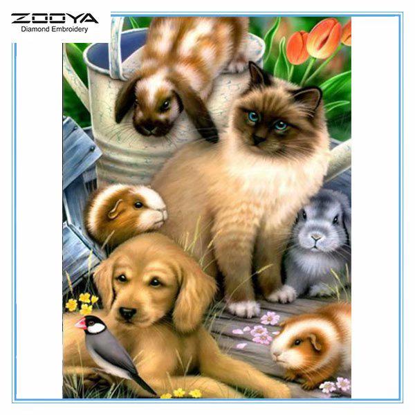 

ZOOYA DIY 3D Алмазная вышивка крестиком домашний декор кошка