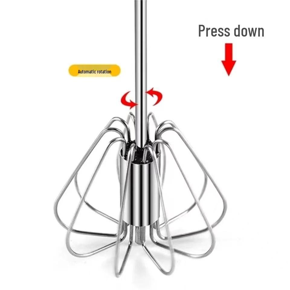 Stainless Steel Semi-Automatic Hand Whisk Mixer for Eggs and Baking