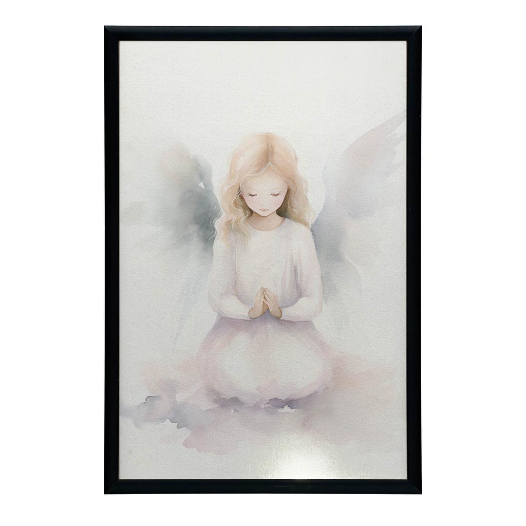 Niebiański Uśmiech Anioła Niebiański Uśmiech Anioła, 40X50 Cm, Rama Aluminiowa Złota, Papier Matowy 230 Gsm