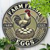 Vintage Eggs Metal Tin Sign Rustic Wall Decor Home Cafe Garage Farmhouse Kitchen Gift