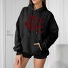 Dames Losse Comfortabele Casual Mode Karakter Bedrukt Hoodie Lange Mouw Sweatshirt