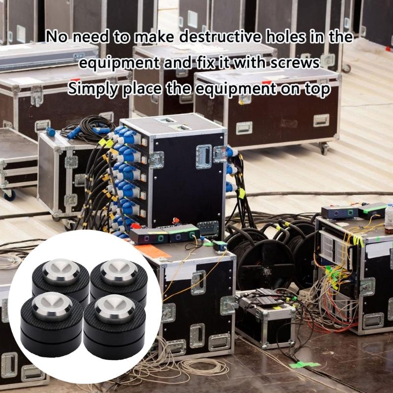 39x29mm Shockproof Speakers Spikes Base Pad Set of 4 Isolation Feet Pad Elevates Sound Responses