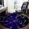 1pc Spiderweb Office Round Rug, Carpet for Office, Gaming, Lightweight Round Floor Mat yy260205003
