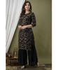 Women Designer Party Wear Viscose Rayon Kurta Sharara Dupatta Set