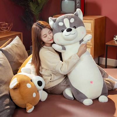 Süßes Shiba Inu & Husky Plüschtier Schöne Tierpuppen Ausgestopftes weiches Kissen Geburtstagsgeschenk Puppe für Kinder Mädchen