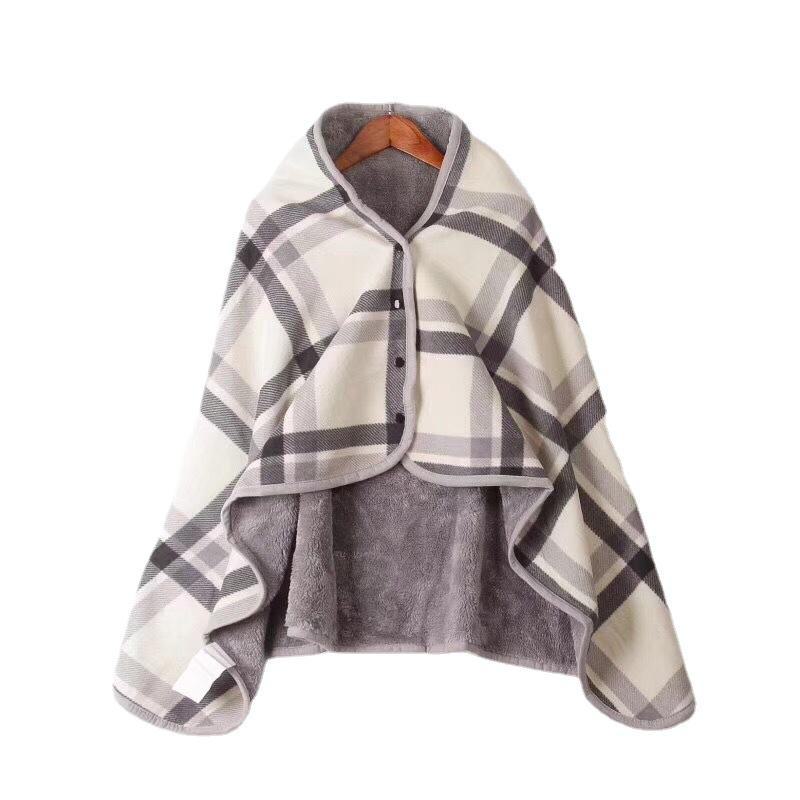 "Class A Soft Flannel Office Shawl Blanket - Thick, Cozy, Multifunctional for Autumn & Winter"