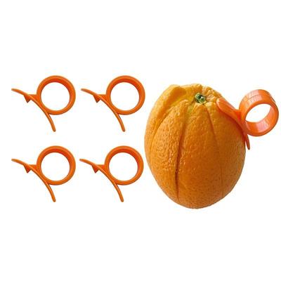 5 Pcs Kitchen Tool  Orange Citrus Peeler Plastic Fruit Slicer Cutter Peeler