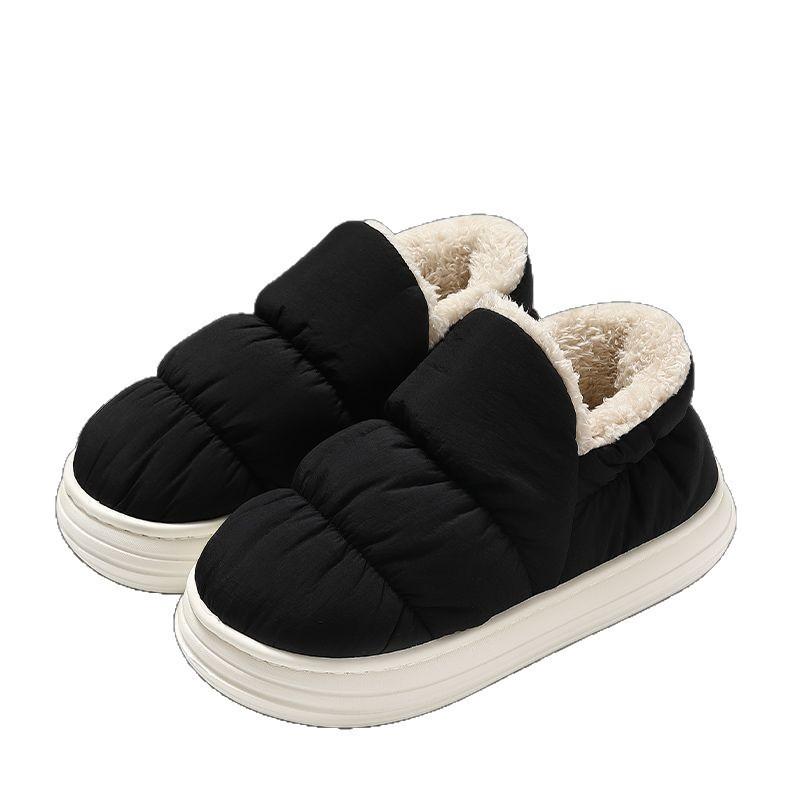 Fashion Winter Warm Thick Furry Women Ankle Boots Indoor Plush Slippers Ladies Men Outside Home Cotton Shoes zapatos de mujer