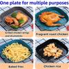 1PC Air Fryer Oven Baking Tray Silicone Tray Fried Chicken Pizza Mat Oilless Silicone Pan Air Fryer  Black Random Style