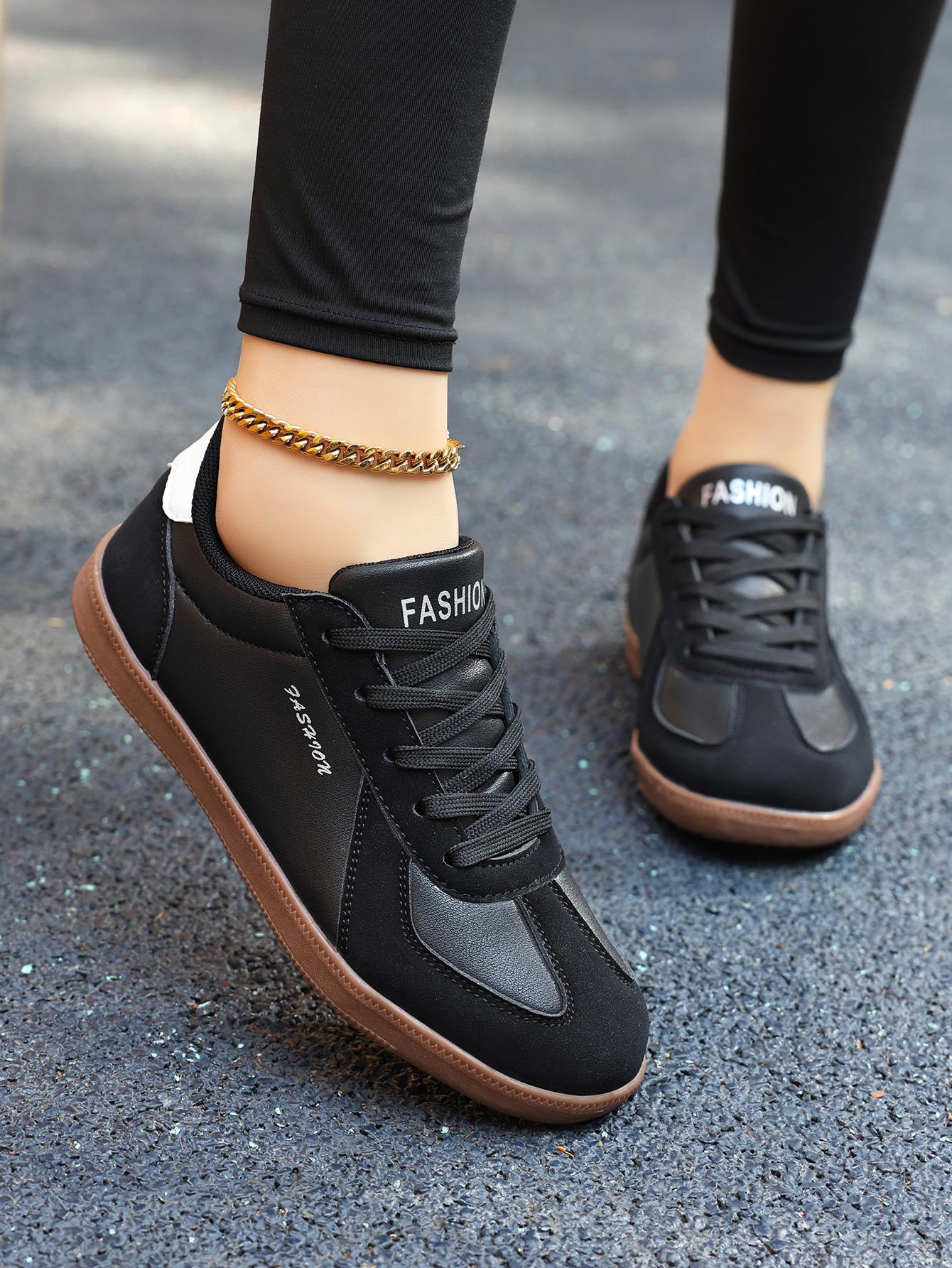 

Новые весенние белые кроссовки на толстой подошве, идеально подходящие для спорта и повседневной носки 43 чёрный