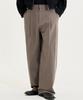 Denawo Double-Pleat Wide Chino Pants (Charcoal Gray)